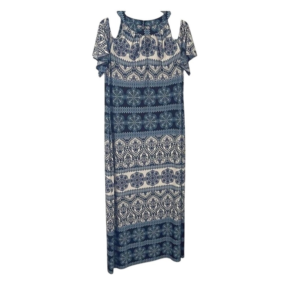 Chico's Halter/Cold Shoulder‎ Style Maxi Dress. Size 2